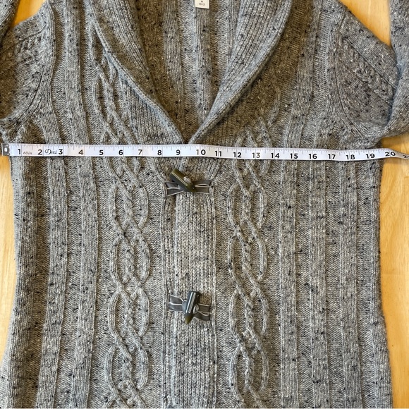 Coldwater Creek Wool Blend Shawl Neck Toggle Cardigan Sweater - Gray - Picture 10 of 15